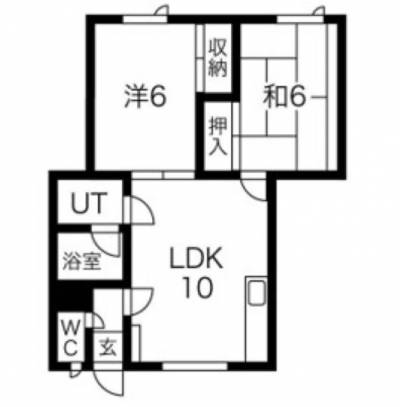 北海道札幌市北区 KHコーポE号室の間取り図