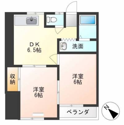 栃木県鹿沼市 ルナコートⅡ202号室の間取り図