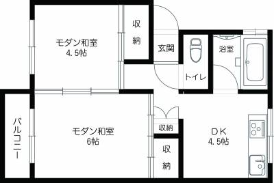 大阪府三島郡島本町 マンション水無瀬A4の間取り図