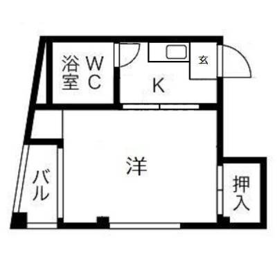 兵庫県神戸市中央区 第二パームビラ103の間取り図