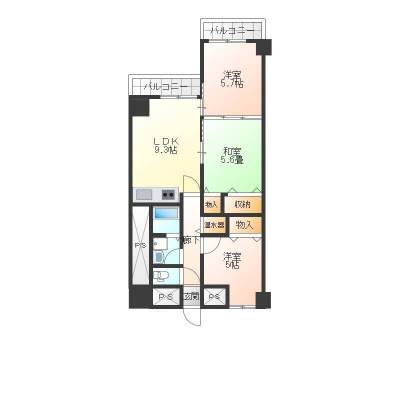 東京都八王子市 フロンティアビル２901号室の間取り図