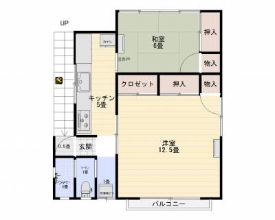 神奈川県平塚市 廣瀬アパート（ 2世帯住宅用・外階段 ）の間取り図