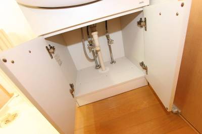 洗面台、収納庫内も綺麗な状態です。