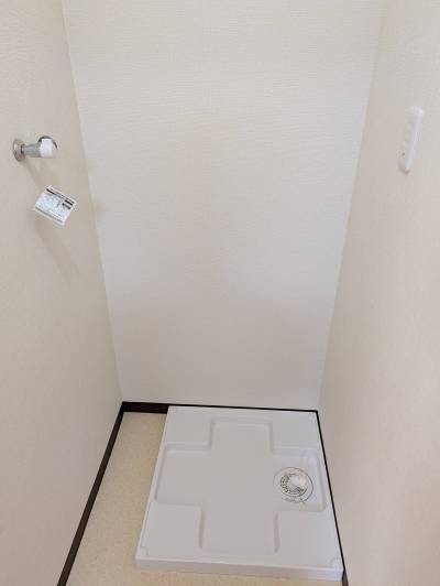 室内洗濯機置場、洗濯機パン、ワンタッチ水栓