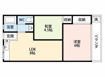 兵庫県神戸市北区 第一永晃ハイツ505号の間取り図