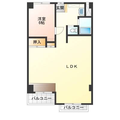 角部屋ですので、LDKと洋室の左側の壁部分にも窓があります。