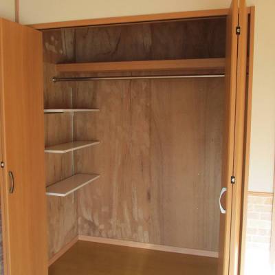 大型クローゼット棚付き