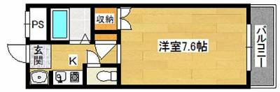 大阪府高槻市 フェリセ富田306号室の間取り図