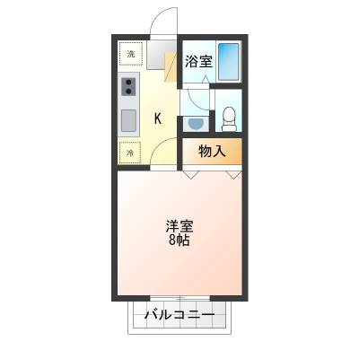 埼玉県入間郡毛呂山町 ボヌールＡ201の間取り図