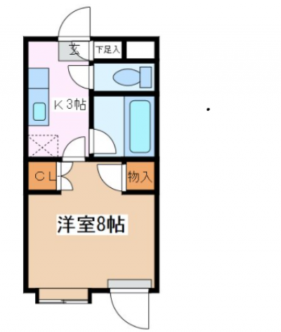 長野県松本市 アップルズＳ109の間取り図