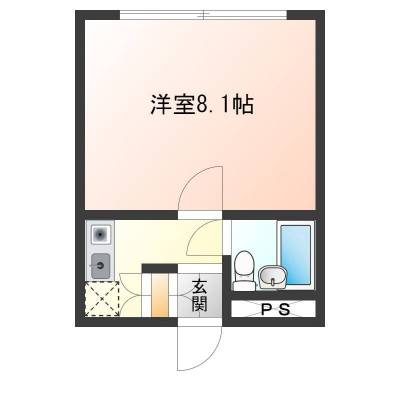 長野県松本市 メゾン蟻ケ崎205号室の間取り図