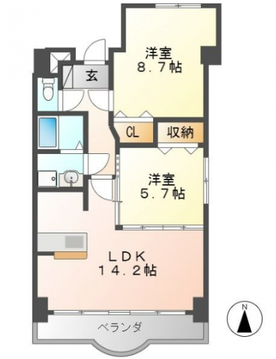 岐阜県土岐市 フェニックス801の間取り図