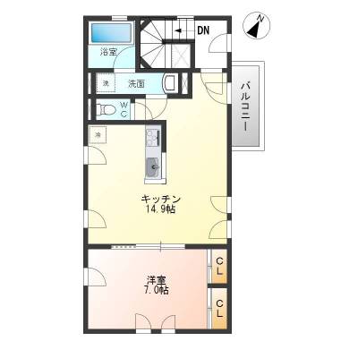 眺めが抜群の3階最上階は静かな住宅街です♪