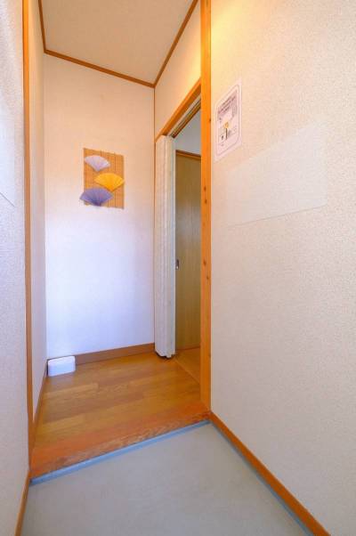 小さな一人暮らし用の玄関です。
