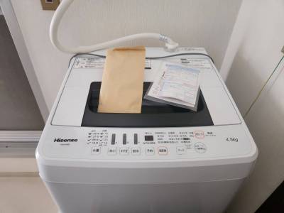 冷蔵庫、電子レンジ、洗濯機付きです。