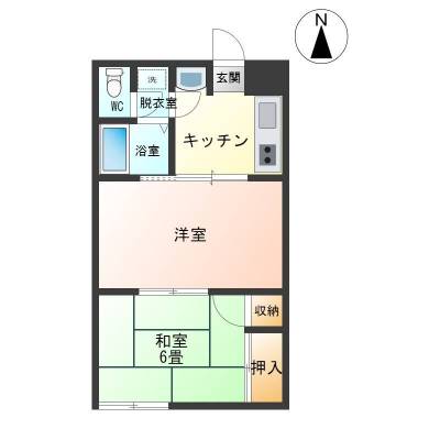 福島県会津若松市 レジオンド・ヌールⅡ202の間取り図