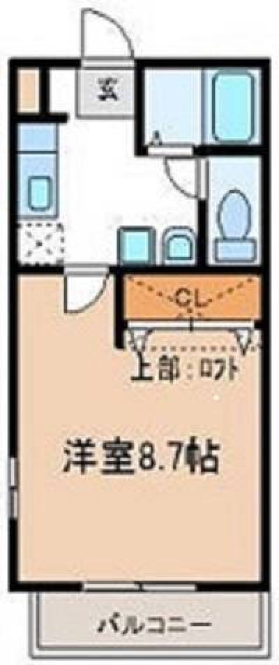 宮城県角田市 オレンジ弐番館２０５の間取り図