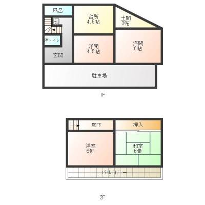 埼玉県春日部市 グリーン春日部市上蛭田の間取り図