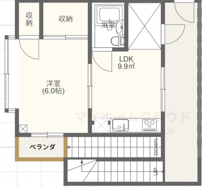 静岡県沼津市 サンシャイン沼津狩野川2Aの間取り図
