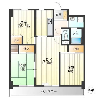 広い３LDK！