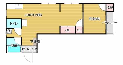 福岡県北九州市八幡西区 コーポセサミロード201の間取り図