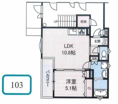 クリエオーレ西三荘103（大阪府門真市）の間取り図