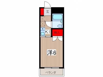 埼玉県入間市 フラワーハイツC１０１の間取り図