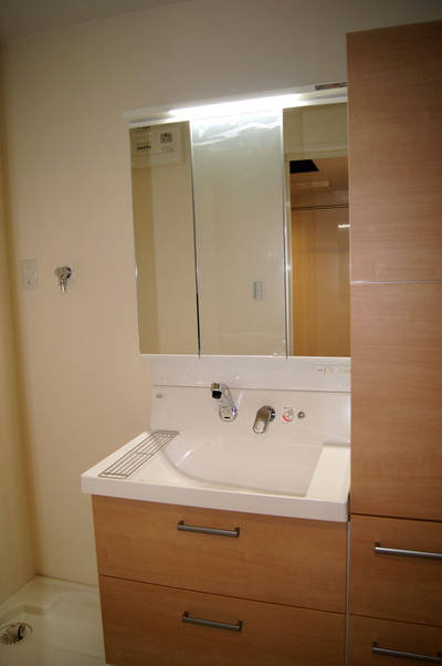 使いやすさ抜群の洗面化粧台は収納性も抜群