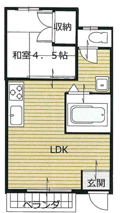 岩手県一関市 コートハウス梅が丘107の間取り図