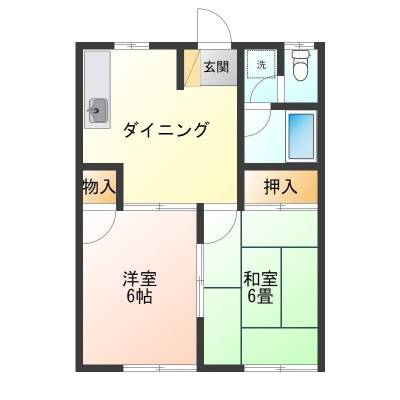 StudioM.壱番館２０２号室（栃木県那須塩原市）の間取り図