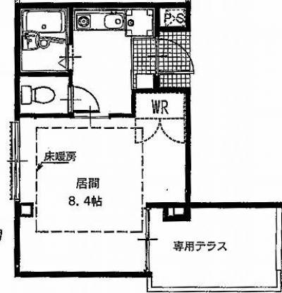 居間8.4帖で床暖房付き、広いルーフテラスは多用途