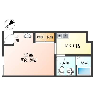 大阪府枚方市 ラスト１部屋‼️【礼金無し実施】アペイロンナギサ102の間取り図