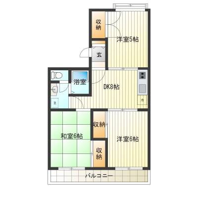 風通しが良く使いやすい間取りです