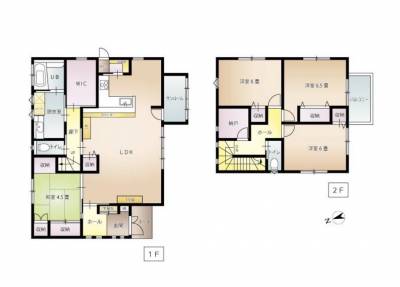 広々17.5畳のLDKサンルームが接していて快適♪