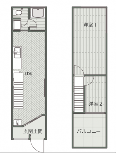 大阪府大阪市住之江区 デザイナーズ賃貸物件！ペット可！多頭飼いもOK✨北島２丁目の間取り図