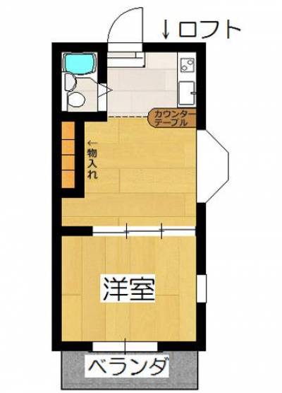 神奈川県川崎市多摩区 パレット南生田203の間取り図