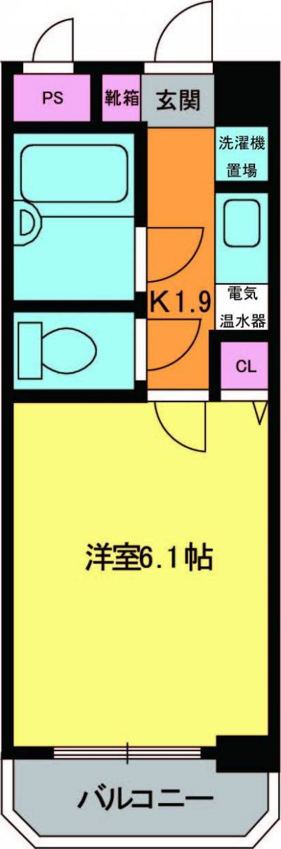西向きバルコニー