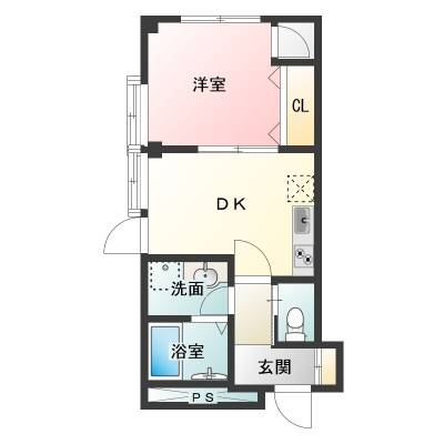 大阪府東大阪市 ラ・グランツ　（La・Glanz）401の間取り図