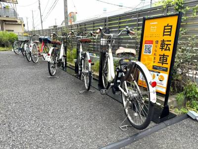 敷地内にハローサイクリングステーション