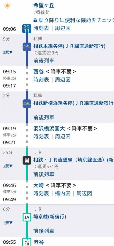 JRや東急直通♪新宿・渋谷ヘ乗り換えナシも可