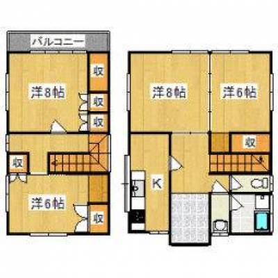 千葉県銚子市 GIL貸家A棟の間取り図