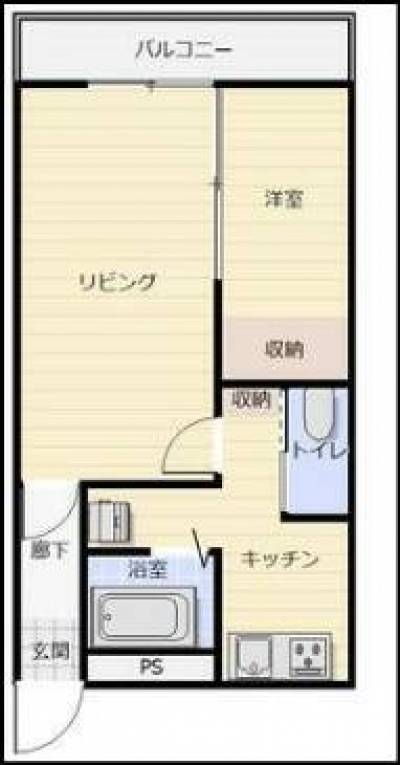 山梨県山梨市 ジョリ・ヴュー202号室の間取り図