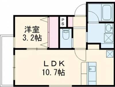 1LDK 35㎡ 角部屋。ナノイーが標準で付いています。