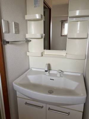 シャワー付き独立洗面台です。