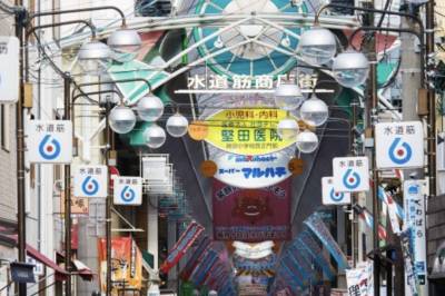 朝ドラロケ地にもなった水道筋商店街もすぐそこ！