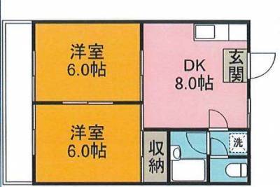 埼玉県川越市 氷川ハイツ201の間取り図