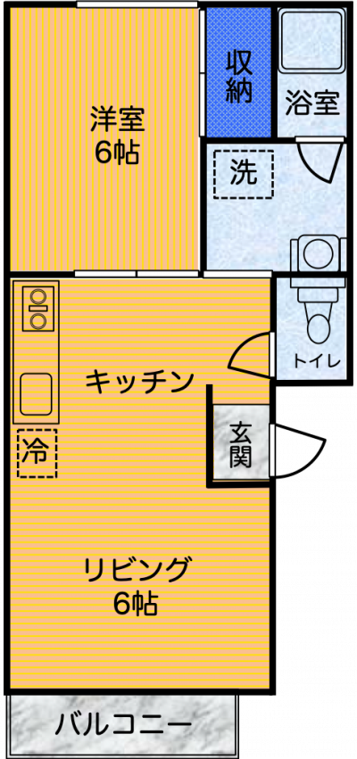 1LDKのお部屋です