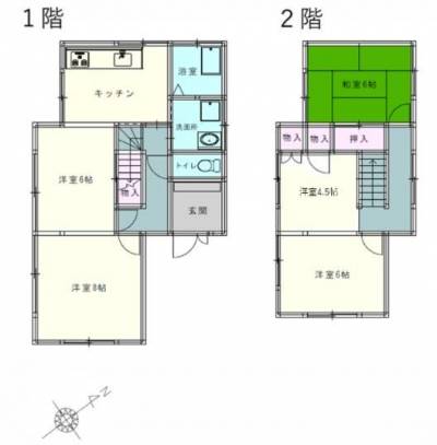 和室1部屋のみ、その他は全て洋室です。