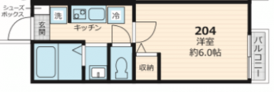 千葉県千葉市緑区 パセオグランデ誉田204の間取り図