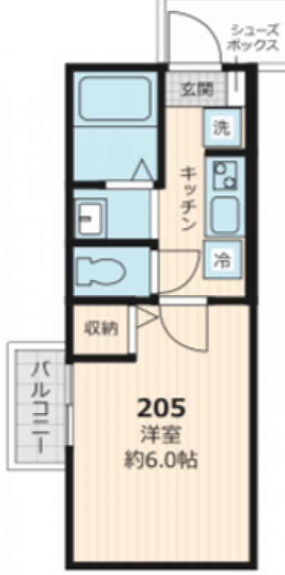 千葉県千葉市緑区 パセオグランデ誉田205の間取り図